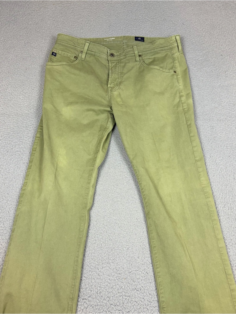 AG Adriano Goldschmied The Matchbox Jeans Mens 36x35 Slim Straight Green